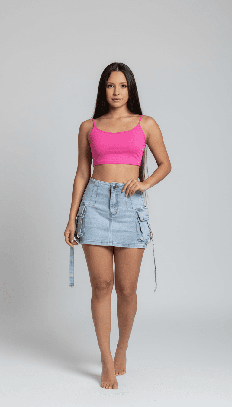 Denim Mini Skirt Unknown Light blue